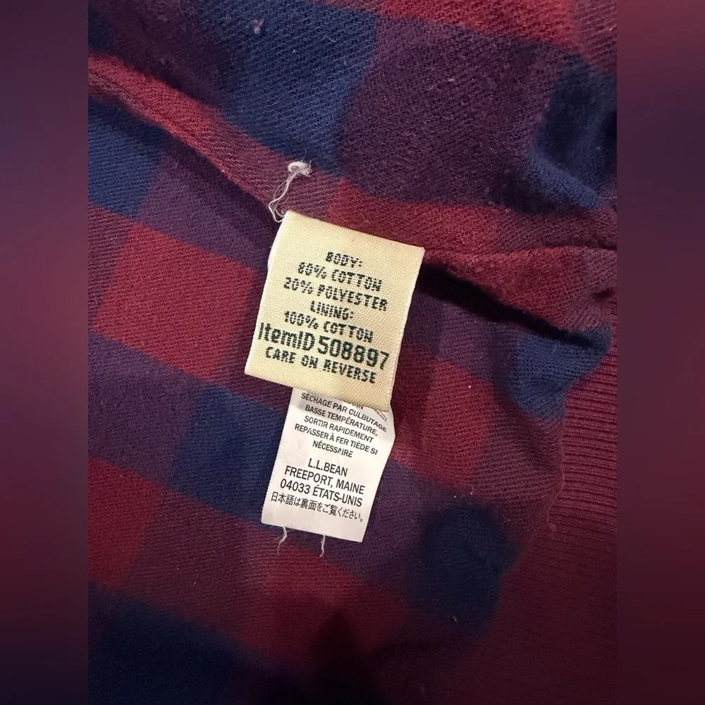 L.L. Bean Maroon Zip-Up Hoodie